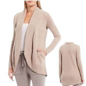 Barefoot Dreams CozyChic Ultra Lite Open Front Cardigan Beige/Nude Size XS